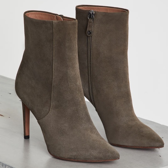 BCBGeneration Ava Size 10 Army Green Suede Ankle Boots - Picture 1 of 7